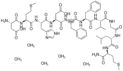ASP-MET-HIS-ASP-PHE-PHE-VAL-GLY-LEU-MET-NH2 1/2ACOH 4H2O Struktur