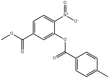 METHYL 3-[(4-METHYLBENZOYL)OXY]-4-NITROBENZENECARBOXYLATE Struktur