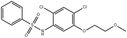 N-[2,4-DICHLORO-5-(2-METHOXYETHOXY)PHENYL]BENZENESULFONAMIDE Struktur