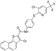 (3-CHLOROBENZO[G]BENZO[B]THIOPHEN-2-YL)-N-(4-(3-CHLORO-5-(TRIFLUOROMETHYL)(2-PYRIDYLTHIO))PHENYL)FORMAMIDE Struktur