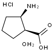 CIS-2-AMINO-1-CYCLOPENTANECARBOXYLIC ACID HYDROCHLORIDE HEMIHYDRATE Struktur