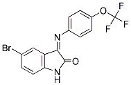 3-((4-(TRIFLUOROMETHOXY)PHENYL)IMINO)-5-BROMOINDOLIN-2-ONE Structure