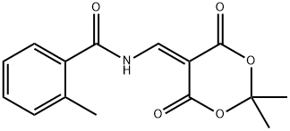 N-[(2,2-DIMETHYL-4,6-DIOXO-1,3-DIOXAN-5-YLIDEN)METHYL]-2-METHYLBENZENECARBOXAMIDE Struktur