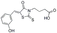 4-[(5Z)-5-(3-HYDROXYBENZYLIDENE)-4-OXO-2-THIOXO-1,3-THIAZOLIDIN-3-YL]BUTANOIC ACID Struktur