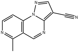 6-METHYLPYRAZOLO[1,5-A]PYRIDO[3,4-E]PYRIMIDINE-3-CARBONITRILE Struktur