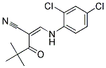 3-((2,4-DICHLOROPHENYL)AMINO)-2-(2,2-DIMETHYLPROPANOYL)PROP-2-ENENITRILE Struktur