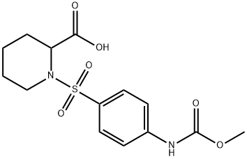 1-(4-METHOXYCARBONYLAMINO-BENZENESULFONYL)-PIPERIDINE-2-CARBOXYLIC ACID Struktur