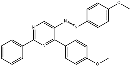 4-(4-METHOXYPHENYL)-5-[2-(4-METHOXYPHENYL)DIAZENYL]-2-PHENYLPYRIMIDINE Struktur