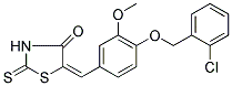 (5E)-5-{4-[(2-CHLOROBENZYL)OXY]-3-METHOXYBENZYLIDENE}-2-THIOXO-1,3-THIAZOLIDIN-4-ONE Struktur