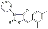 (5E)-5-(2,4-DIMETHYLBENZYLIDENE)-3-PHENYL-2-THIOXO-1,3-THIAZOLIDIN-4-ONE Struktur