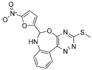 3-(METHYLTHIO)-6-(5-NITRO-2-FURYL)-6,7-DIHYDRO[1,2,4]TRIAZINO[5,6-D][3,1]BENZOXAZEPINE Struktur