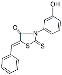 (5Z)-5-BENZYLIDENE-3-(3-HYDROXYPHENYL)-2-THIOXO-1,3-THIAZOLIDIN-4-ONE Struktur