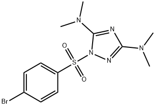 1-[(4-BROMOPHENYL)SULFONYL]-N3,N3,N5,N5-TETRAMETHYL-1H-1,2,4-TRIAZOLE-3,5-DIAMINE Struktur