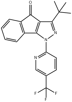 3-(TERT-BUTYL)-1-(5-(TRIFLUOROMETHYL)(2-PYRIDYL))INDENO[2,3-D]PYRAZOL-4-ONE Struktur