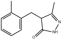 5-METHYL-4-(2-METHYLBENZYL)-2,4-DIHYDRO-3H-PYRAZOL-3-ONE Struktur