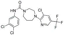 N-(3,4-DICHLOROPHENYL)(4-(3-CHLORO-5-(TRIFLUOROMETHYL)(2-PYRIDYL))(1,4-DIAZAPERHYDROEPINYL))FORMAMIDE Struktur