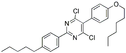 4,6-DICHLORO-5-[4-(HEXYLOXY)PHENYL]-2-(4-PENTYLPHENYL)PYRIMIDINE Struktur