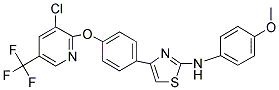 (4-(4-(3-CHLORO-5-(TRIFLUOROMETHYL)(2-PYRIDYLOXY))PHENYL)(2,5-THIAZOLYL))(4-METHOXYPHENYL)AMINE Struktur