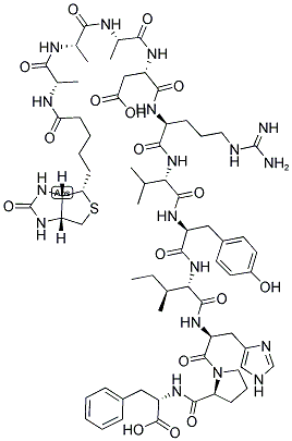 BIOTIN-ALA-ALA-ALA-ASP-ARG-VAL-TYR-ILE-HIS-PRO-PHE Struktur