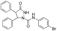 N-(4-BROMOPHENYL)-3-OXO-4,5-DIPHENYL-1-PYRAZOLIDINECARBOXAMIDE Struktur