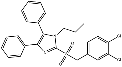 2-[(3,4-DICHLOROBENZYL)SULFONYL]-4,5-DIPHENYL-1-PROPYL-1H-IMIDAZOLE Struktur