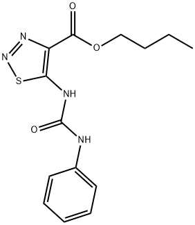 BUTYL 5-[(ANILINOCARBONYL)AMINO]-1,2,3-THIADIAZOLE-4-CARBOXYLATE Struktur