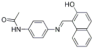 N-(4-([(1E)-(2-HYDROXY-1-NAPHTHYL)METHYLENE]AMINO)PHENYL)ACETAMIDE Struktur