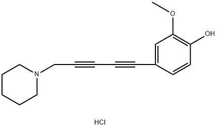 2-METHOXY-4-(5-PIPERIDIN-1-YLPENTA-1,3-DIYNYL)PHENOL HYDROCHLORIDE Struktur