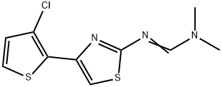 N'-[4-(3-CHLORO-2-THIENYL)-1,3-THIAZOL-2-YL]-N,N-DIMETHYLIMINOFORMAMIDE Struktur