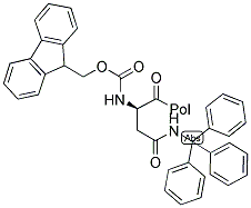 FMOC-D-ASN(TRT)-WANG RESIN Struktur