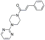 3-PHENYL-1-(4-PYRIMIDIN-2-YLPIPERAZINYL)PROP-2-EN-1-ONE Struktur