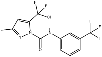 5-[CHLORO(DIFLUORO)METHYL]-3-METHYL-N-[3-(TRIFLUOROMETHYL)PHENYL]-1H-PYRAZOLE-1-CARBOXAMIDE Struktur