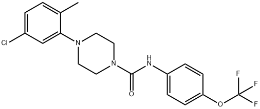 (4-(5-CHLORO-2-METHYLPHENYL)PIPERAZINYL)-N-(4-(TRIFLUOROMETHOXY)PHENYL)FORMAMIDE Struktur