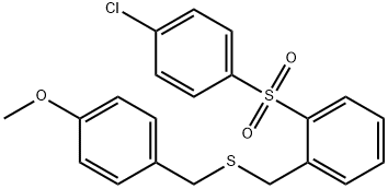 (4-CHLOROPHENYL)(2-([(4-METHOXYBENZYL)SULFANYL]METHYL)PHENYL)DIOXO-LAMBDA6-SULFANE Struktur