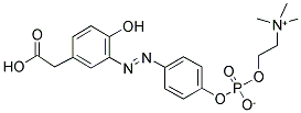 4-HYDROXY-3-(P-DIAZOPHENYLPHOSPHORYLCHOLINE) PHENYLACETIC ACID Struktur