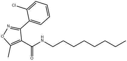 (3-(2-CHLOROPHENYL)-5-METHYLISOXAZOL-4-YL)-N-OCTYLFORMAMIDE Struktur