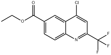 ETHYL 4-CHLORO-2-(TRIFLUOROMETHYL)QUINOLINE-6-CARBOXYLATE Struktur