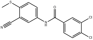 3,4-DICHLORO-N-[3-CYANO-4-(METHYLSULFANYL)PHENYL]BENZENECARBOXAMIDE Struktur