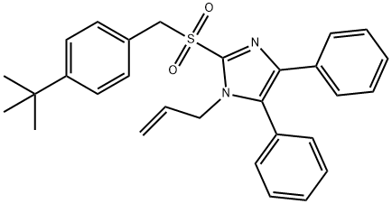 1-ALLYL-2-([4-(TERT-BUTYL)BENZYL]SULFONYL)-4,5-DIPHENYL-1H-IMIDAZOLE Struktur