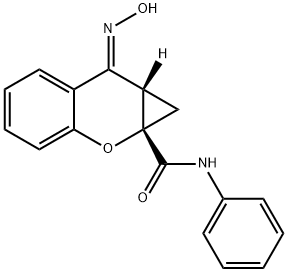 N-PHENYL-7-(HYDROXYIMINO)CYCLOPROPA[B]CHROMEN-1A-CARBOXAMIDE Struktur