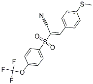 3-(4-METHYLTHIOPHENYL)-2-((4-(TRIFLUOROMETHOXY)PHENYL)SULFONYL)PROP-2-ENENITRILE Struktur