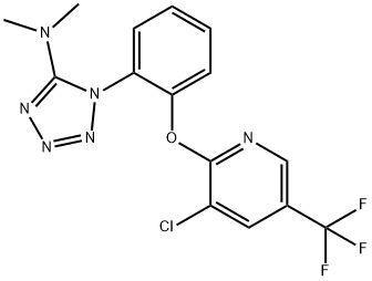 1-(2-([3-CHLORO-5-(TRIFLUOROMETHYL)-2-PYRIDINYL]OXY)PHENYL)-N,N-DIMETHYL-1H-1,2,3,4-TETRAAZOL-5-AMINE Struktur