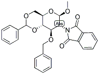 METHYL 3-O-BENZYL-4,6-O-BENZYLIDENE-2-DEOXY-2-N-PHTHALIMIDO-B-D-GLUCOPYRANOSIDE Struktur