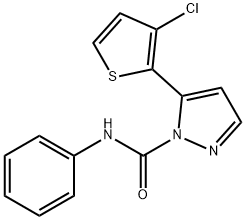 5-(3-CHLORO-2-THIENYL)-N-PHENYL-1H-PYRAZOLE-1-CARBOXAMIDE Struktur