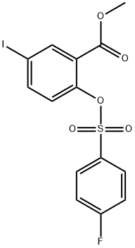 METHYL 2-([(4-FLUOROPHENYL)SULFONYL]OXY)-5-IODOBENZENECARBOXYLATE Struktur