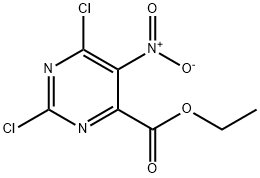 ETHYL 2,6-DICHLORO-5-NITROPYRIMIDINE-4-CARBOXYLATE Struktur