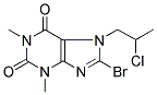 8-BROMO-7-(2-CHLOROPROPYL)-1,3-DIMETHYL-2,3,6,7-TETRAHYDRO-1H-PURINE-2,6-DIONE Struktur