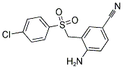 4-AMINO-3-[[(4-CHLOROPHENYL)SULFONYL]METHYL]BENZENECARBONITRILE Struktur