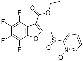 2-(([3-(ETHOXYCARBONYL)-4,5,6,7-TETRAFLUOROBENZO[B]FURAN-2-YL]METHYL)SULFINYL)PYRIDINIUM-1-OLATE Struktur