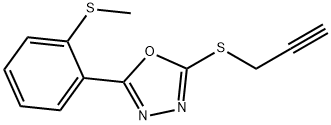 2-[2-(METHYLSULFANYL)PHENYL]-5-(2-PROPYNYLSULFANYL)-1,3,4-OXADIAZOLE Struktur